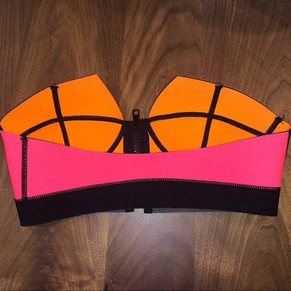 pink/Orange reversible A.T.G(now NLP) bikini top - Picture 4 of 4